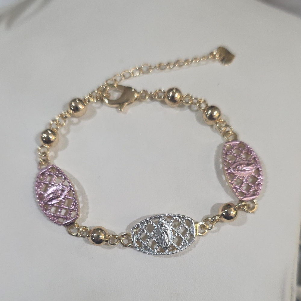 Elegant 14k Gold Plated Multi Color Bracelet